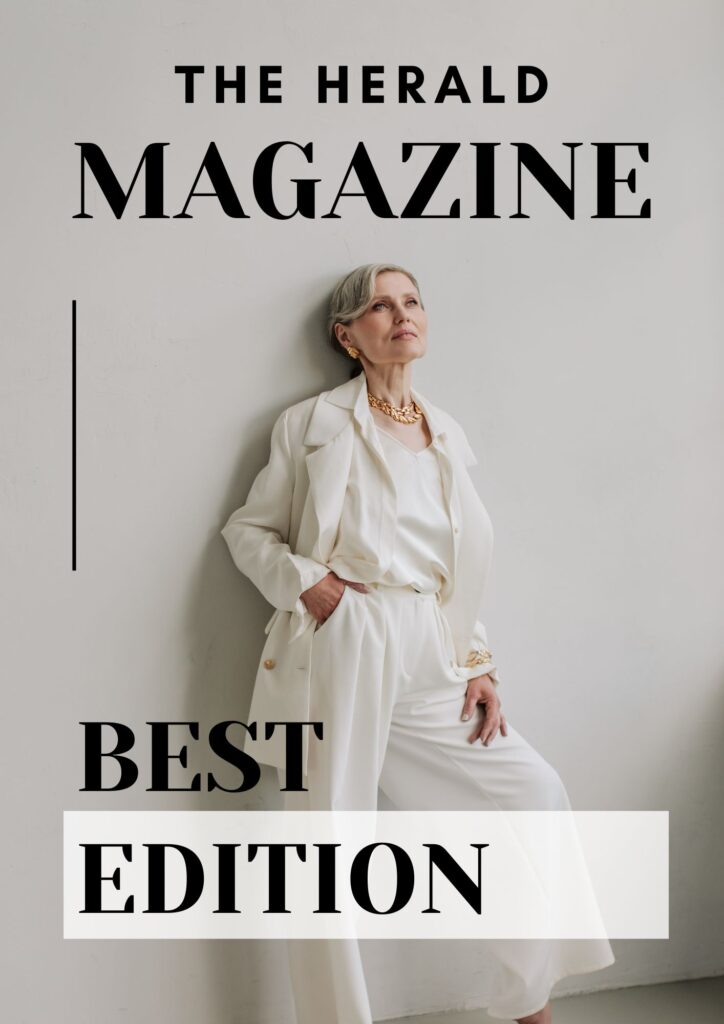 black and white elegant fashion vintage magazine