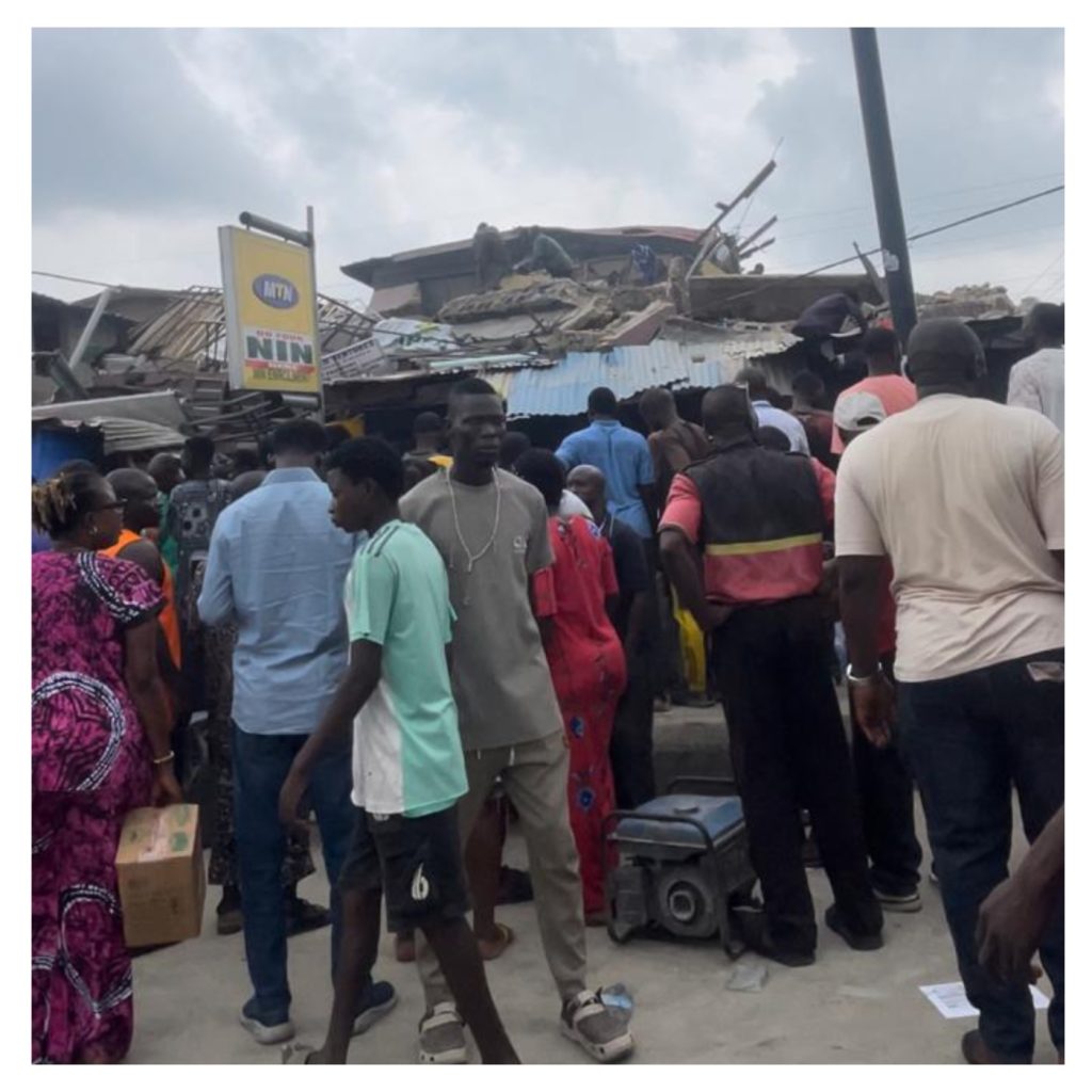 Lagos Building Collapse: 16 Rescued Alive as Search Operation Continues in Satellite Town many feared trapped as three storey building collapses in lagos 1024x1024