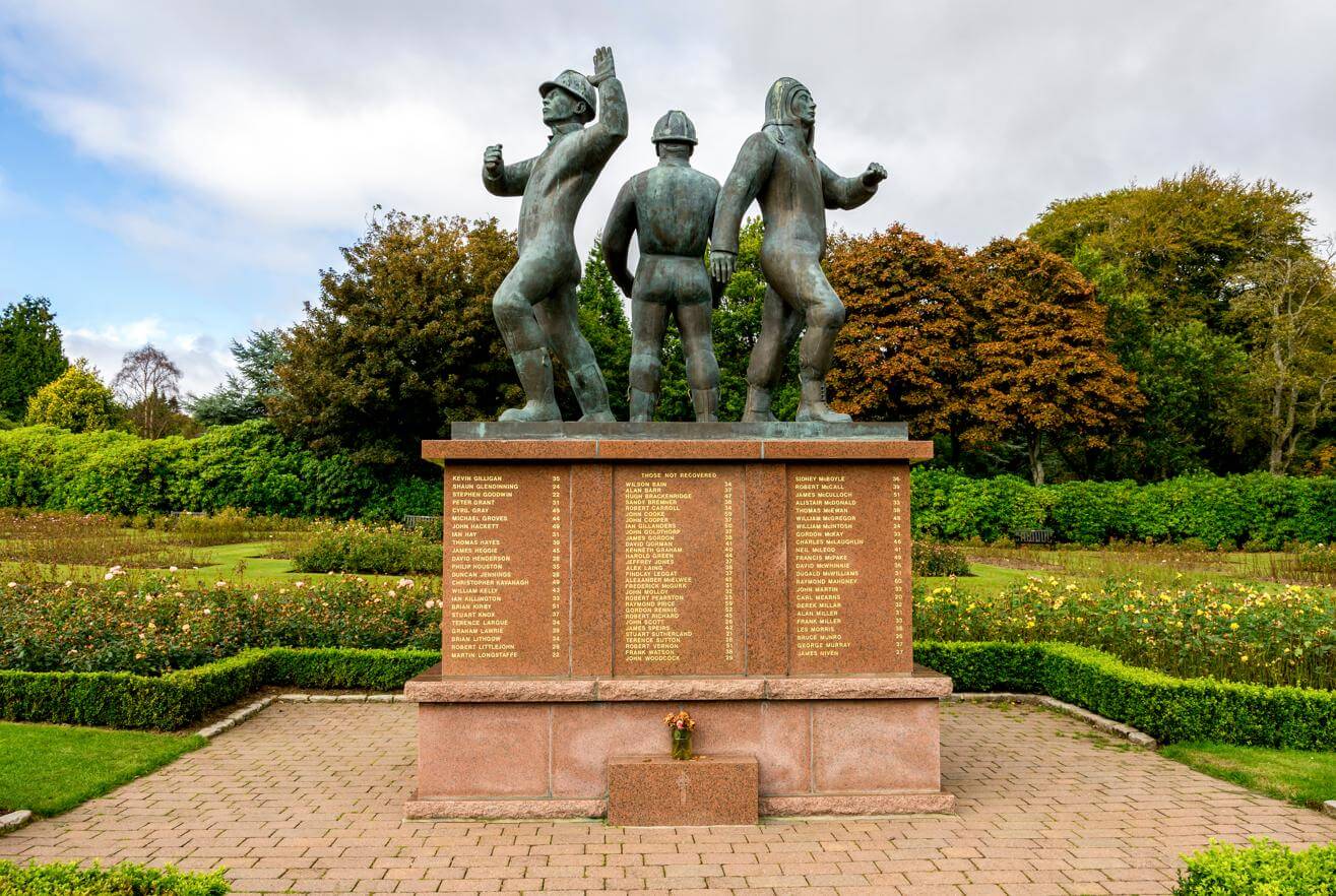 The Piper Alpha memorial in Aberdeen
