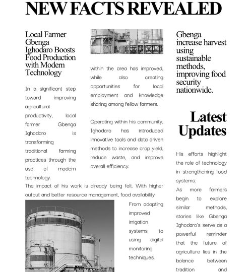 Projects black & white minimalist breaking news magazine